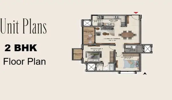 Featured Image of Prestige Pavilion 2 BHK Floor Plan